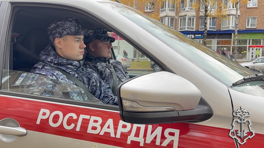В Печоре сотрудники Росгвардии задержали мужчину, разбившего окно в административном здании