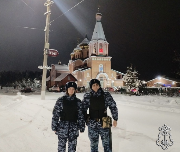 В Республике Коми росгвардейцы обеспечили безопасность в период празднования Рождества Христова 